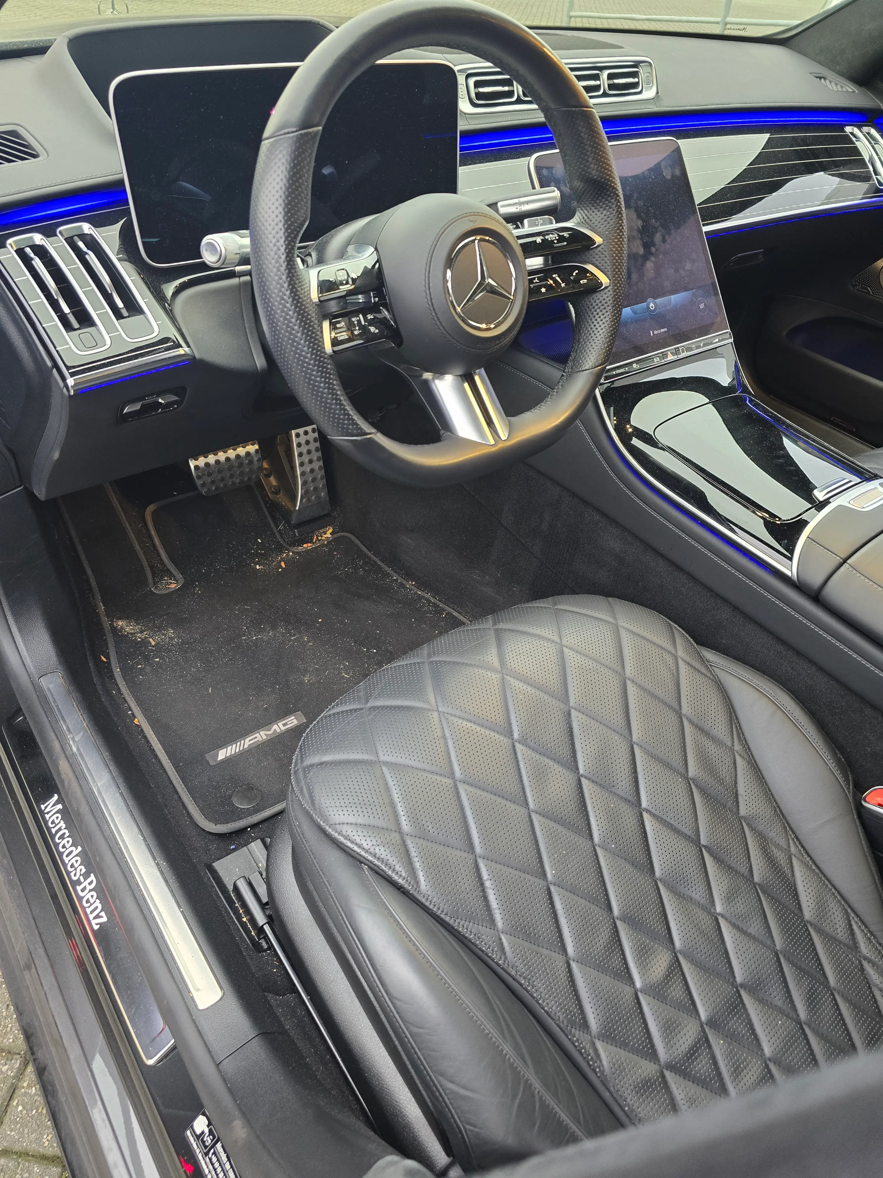 Mercedes S-Klasse interieur voor reiniging